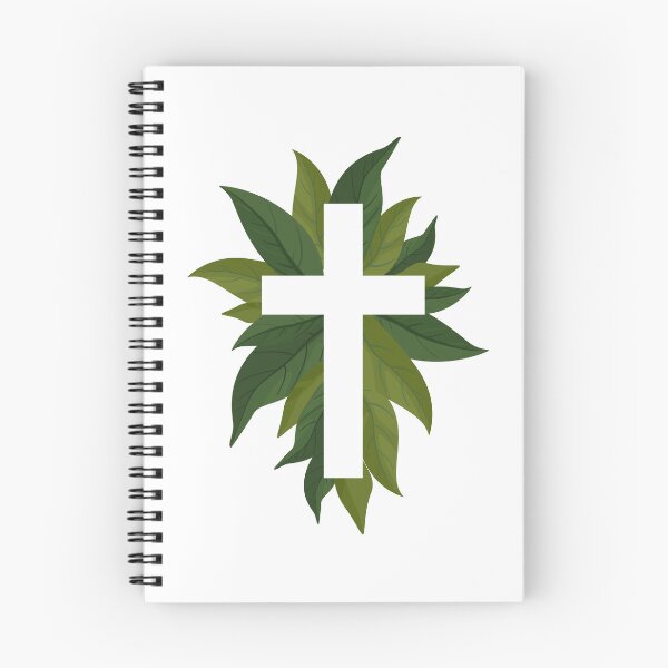 Item preview, Religious Cross and Green Leaves designed and sold by CHERRY--SHOP.