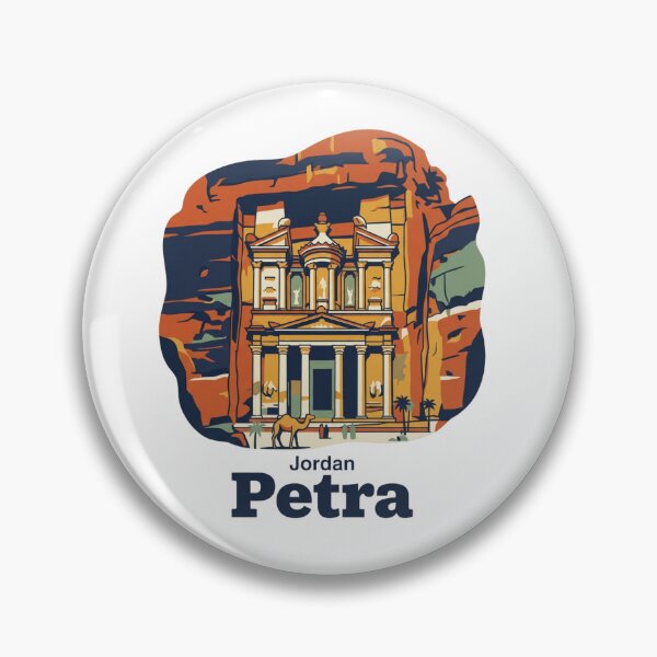 Item preview, Petra Treasury Temple Bold Retro Graphic Travel Art designed and sold by Inkworksbyshery.