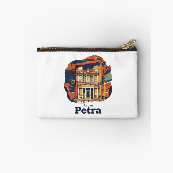 Item preview, Petra Treasury Temple Bold Retro Graphic Travel Art designed and sold by Inkworksbyshery.