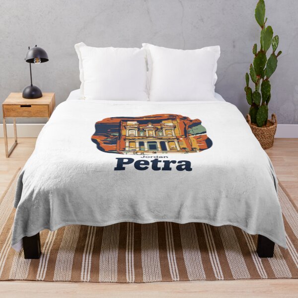 Item preview, Petra Treasury Temple Bold Retro Graphic Travel Art designed and sold by Inkworksbyshery.