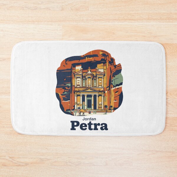 Item preview, Petra Treasury Temple Bold Retro Graphic Travel Art designed and sold by Inkworksbyshery.