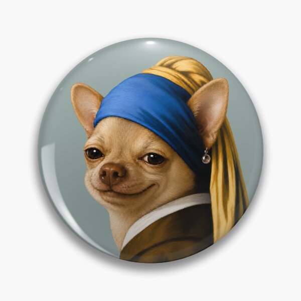 Item preview, Smirking Chihuahua with a Pearl Earring designed and sold by AtlasMuseum.
