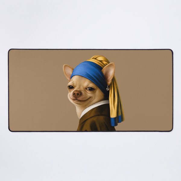 Item preview, Smirking Chihuahua with a Pearl Earring designed and sold by AtlasMuseum.