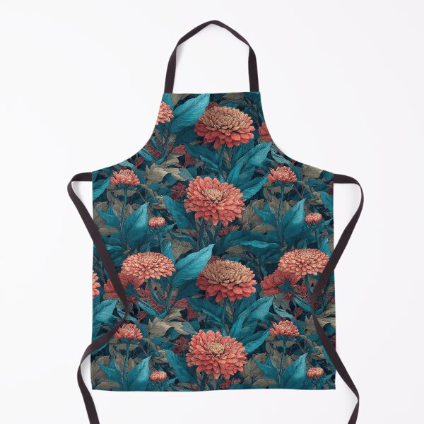 Item preview, Vibrant Zinnia Print - Flower Garden Pattern - One Year Anniversary Gifts designed and sold by RoyalStarsPatts.
