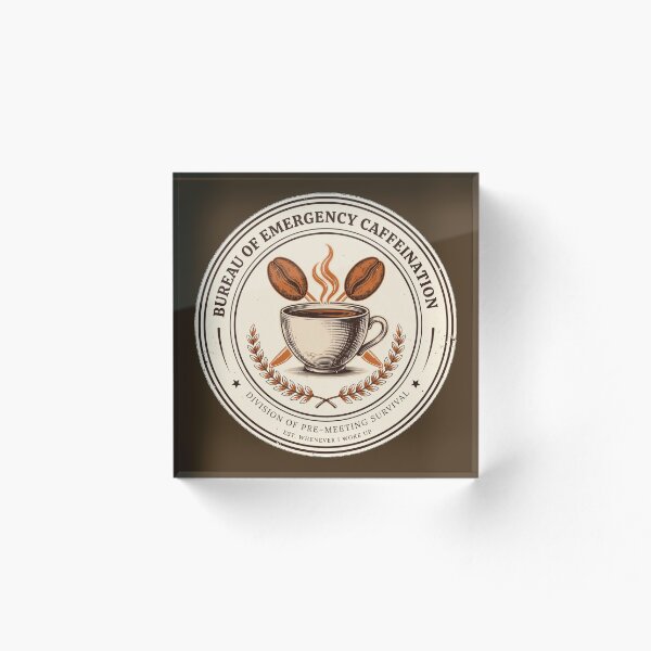 Artikelvorschau, Büro für Notfall-Koffeinierung – Lustiges Abzeichen für Kaffeeliebhaber entworfen und verkauft von HeeShirt.