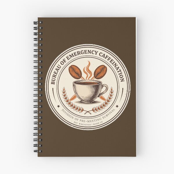 Item preview, Bureau of Emergency Caffeination - Funny Coffee Lover Badge designed and sold by HeeShirt.