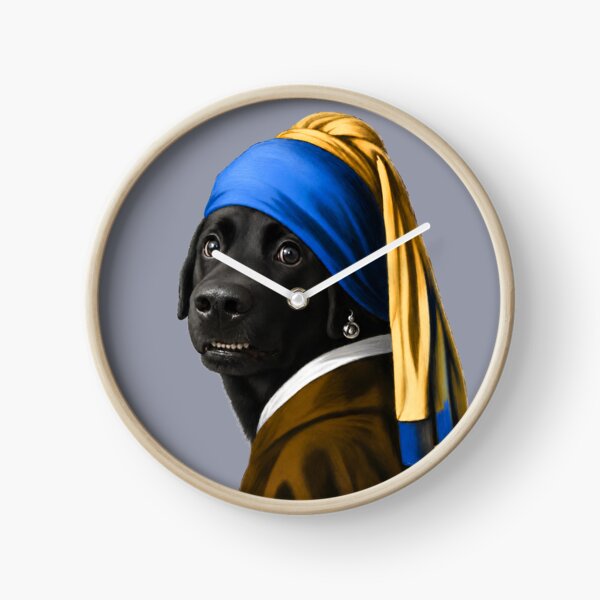 Item preview, Shy Black Labrador with a Pearl Earring designed and sold by AtlasMuseum.