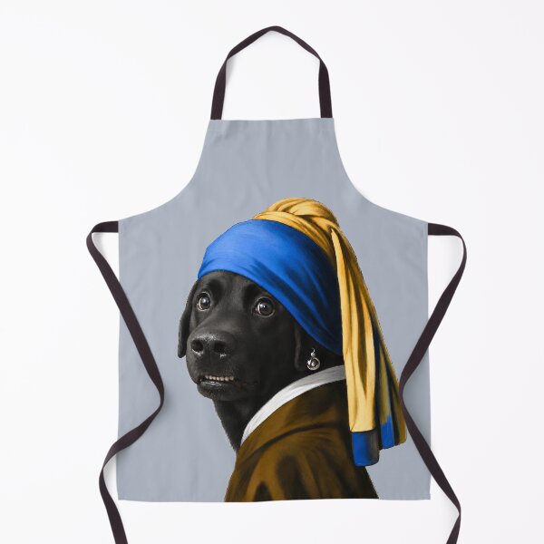 Item preview, Shy Black Labrador with a Pearl Earring designed and sold by AtlasMuseum.
