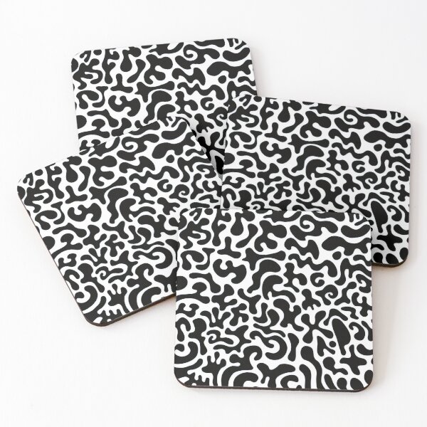 Item preview, Black and White Abstract Blobs - Minimalist Organic Pattern designed and sold by Billy Morfo™.