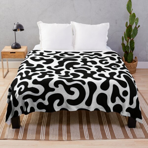 Item preview, Black and White Abstract Blobs - Minimalist Organic Pattern designed and sold by Billy Morfo™.