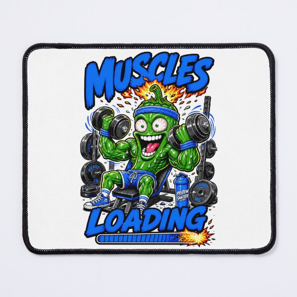 Item preview, Muscles Loading Funny Jalapeno Weightlifter Cute Kawaii Gym Pepper designed and sold by Rosie's Wildflower Boutique.