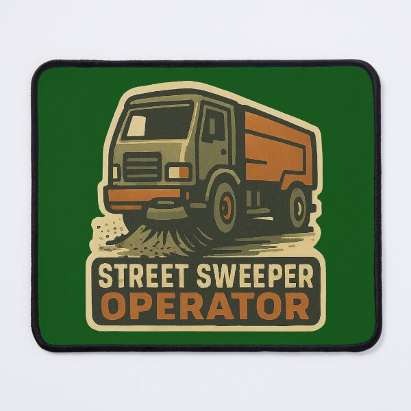 Item preview, Street Sweeper Operator Sticker Design designed and sold by TeeCraftTeeCo.