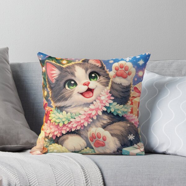 Item preview, Snowflake Play — Festive Cat designed and sold by ANNART1602.