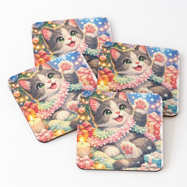 Item preview, Snowflake Play — Festive Cat designed and sold by ANNART1602.