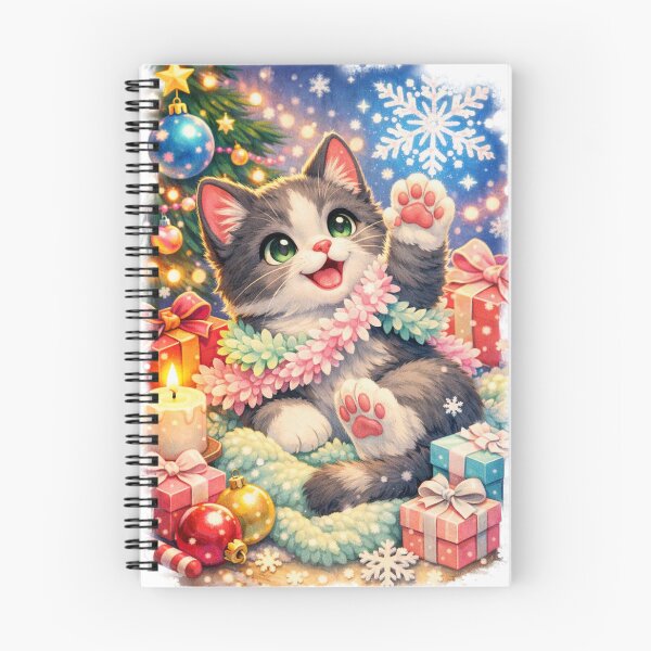 Item preview, Snowflake Play — Festive Cat designed and sold by ANNART1602.