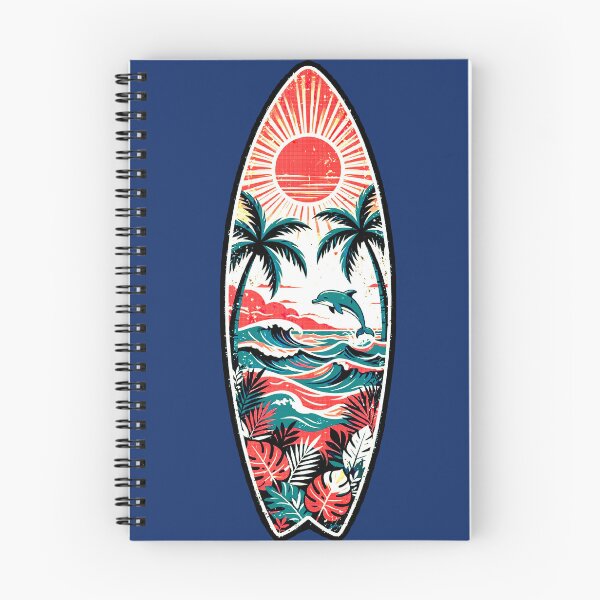 Item preview, Sunset Surfboard | Retro Tropical Beach Design designed and sold by AstronautMerch.