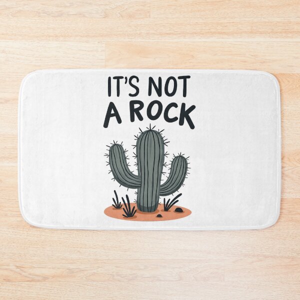 Item preview, Funny desert cactus insisting it is not a rock designed and sold by Prints by Mat.