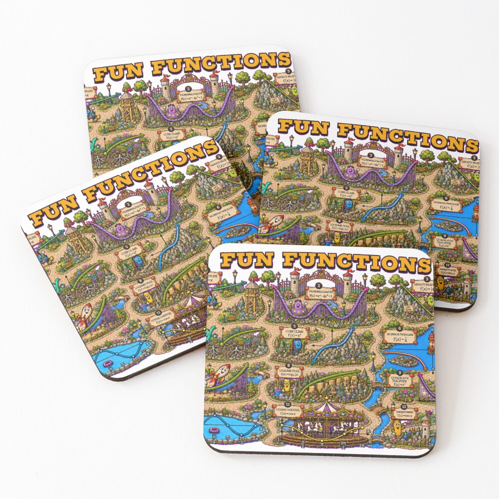 Item preview, Coasters (Set of 4) designed and sold by ForestaMath.