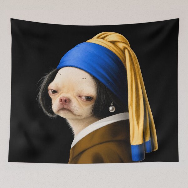 Item preview, Sleepy Dog with a Pearl Earring designed and sold by AtlasMuseum.