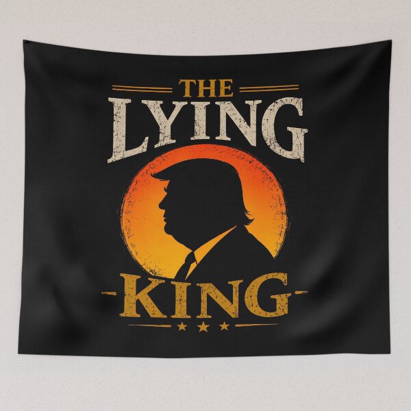 Item preview, The Lying King Political Satire Typography Graphic designed and sold by JamesCrArt.