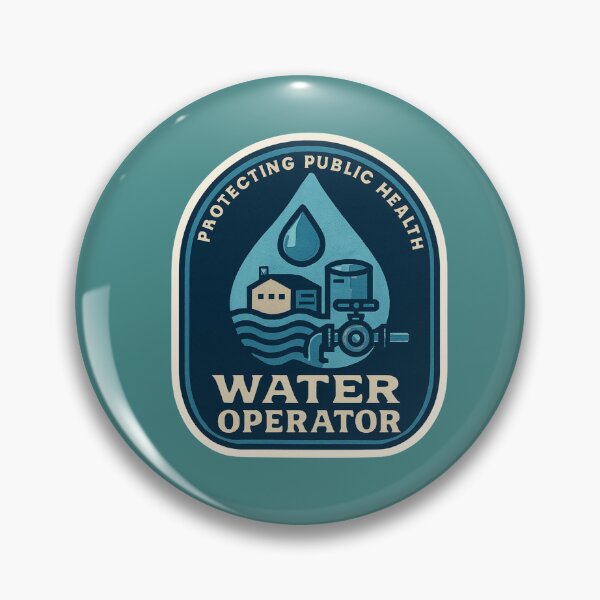 Item preview, Water Treatment Operator Patch Design designed and sold by TeeCraftTeeCo.