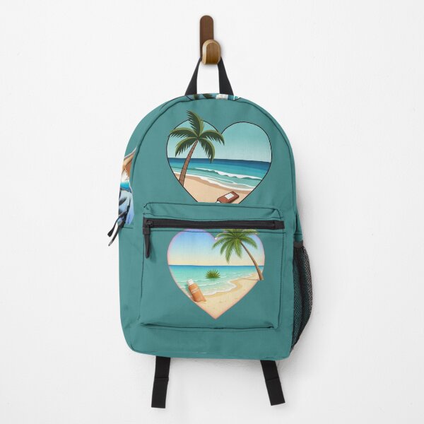 Item preview, Retro Beach Love Hearts with Palm Tree and Suntan Lotion designed and sold by Beachy.
