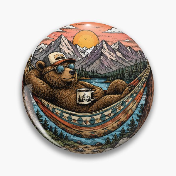 Item preview, Chill Bear at Mountain Sunset designed and sold by Mountainman420.