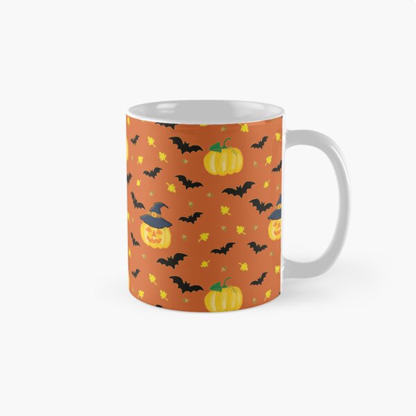 Item preview, Funny Halloween Pattern with Jack-o'-Lantern and Bats designed and sold by studiodrchicken.