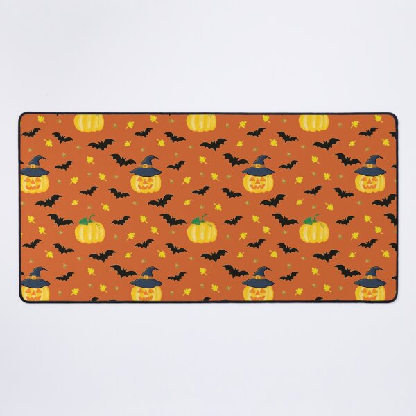 Item preview, Funny Halloween Pattern with Jack-o'-Lantern and Bats designed and sold by studiodrchicken.