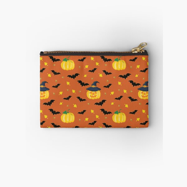 Item preview, Funny Halloween Pattern with Jack-o'-Lantern and Bats designed and sold by studiodrchicken.