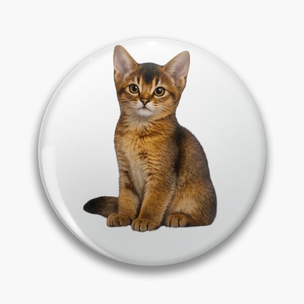 Item preview, Cute Abyssinian Kitten Portrait designed and sold by AmirArtisanVibe.