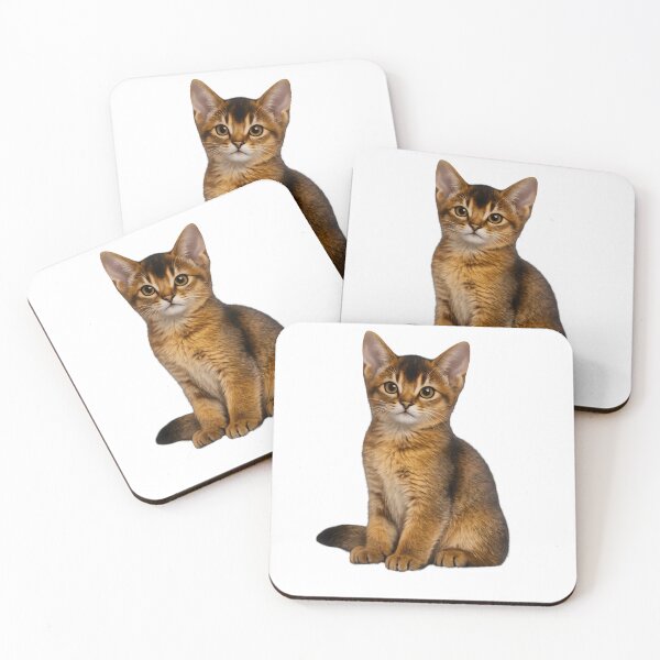 Item preview, Cute Abyssinian Kitten Portrait designed and sold by AmirArtisanVibe.