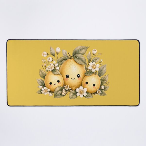 Item preview, Kawaii Lemon Family Illustration – Cute Citrus Trio Design Art designed and sold by MagicMakerPh.