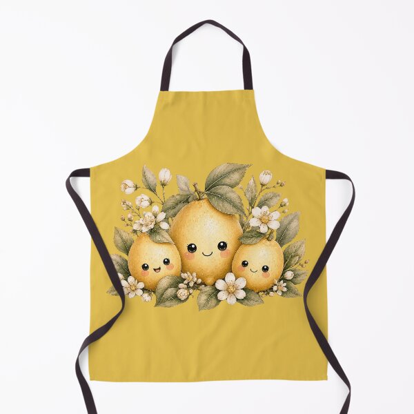 Item preview, Kawaii Lemon Family Illustration – Cute Citrus Trio Design Art designed and sold by MagicMakerPh.
