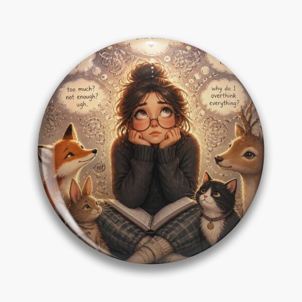 Item preview, Overthinking Expert Whimsical Forest Aesthetic Art designed and sold by DoodleDynamo96.