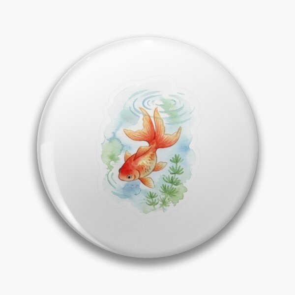 Item preview, Japanese Goldfish Watercolor Sticker | Kingyo Pond Summer Art designed and sold by asumintjapan1.