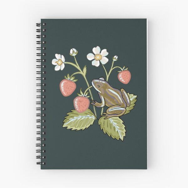Item preview, Cottagecore Frog and Strawberry Illustration - Aesthetic Nature Art designed and sold by LeshanArt.
