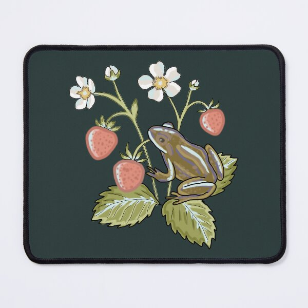 Item preview, Cottagecore Frog and Strawberry Illustration - Aesthetic Nature Art designed and sold by LeshanArt.