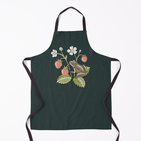 Item preview, Cottagecore Frog and Strawberry Illustration - Aesthetic Nature Art designed and sold by LeshanArt.