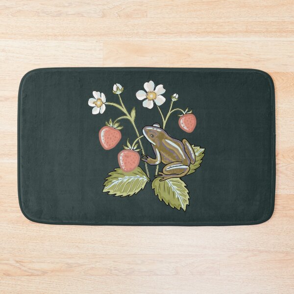 Item preview, Cottagecore Frog and Strawberry Illustration - Aesthetic Nature Art designed and sold by LeshanArt.