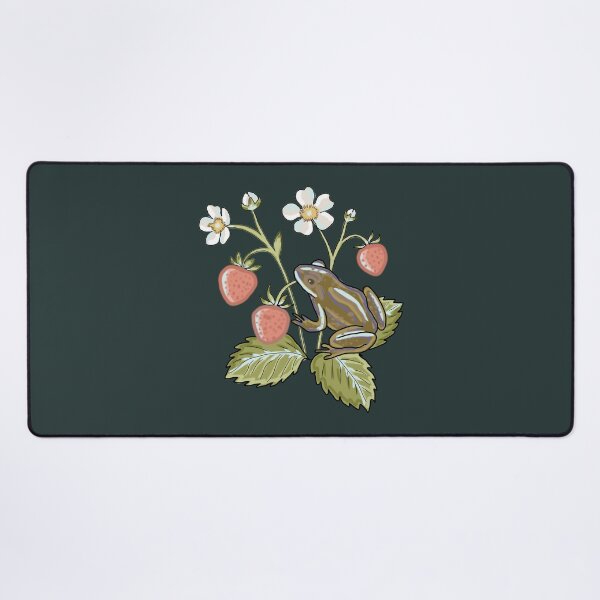 Item preview, Cottagecore Frog and Strawberry Illustration - Aesthetic Nature Art designed and sold by LeshanArt.