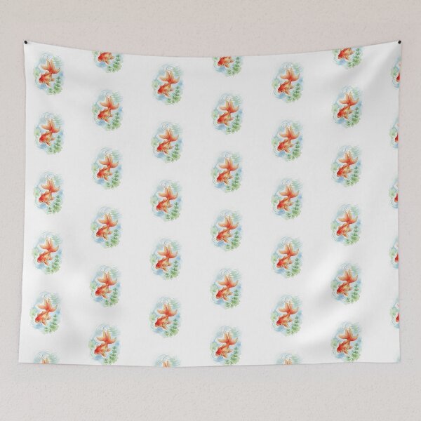Item preview, Japanese Goldfish Watercolor Sticker | Kingyo Pond Summer Art designed and sold by asumintjapan1.