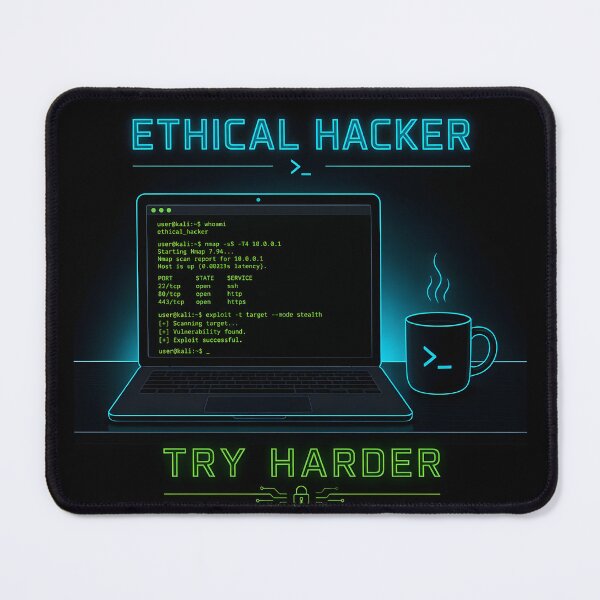 Item preview, Ethical Hacker Try Harder Cybersecurity Pentester designed and sold by ThirdShiftLab.