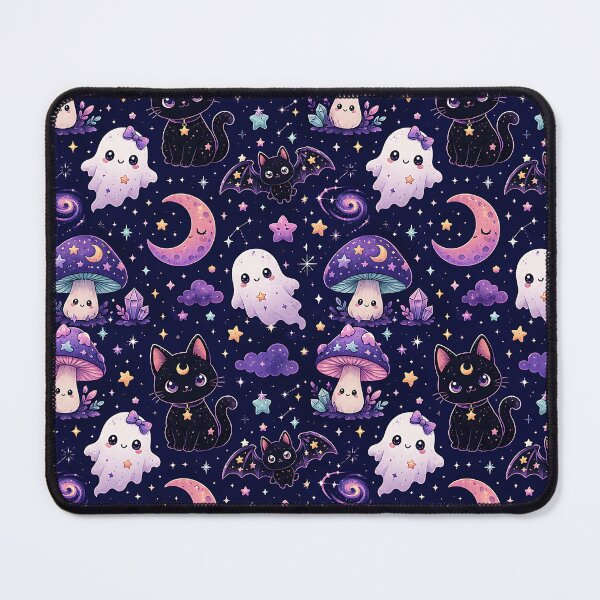 Item preview, Cute Cosmic Cats Spooky Celestial Pattern designed and sold by Thai Vibe Studio.