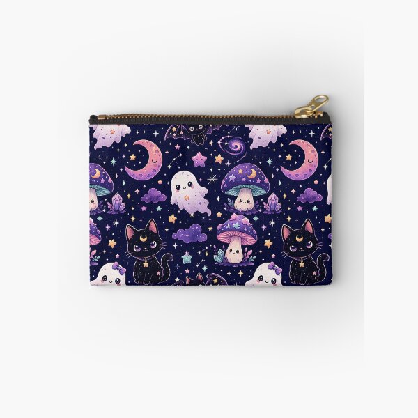 Item preview, Cute Cosmic Cats Spooky Celestial Pattern designed and sold by Thai Vibe Studio.