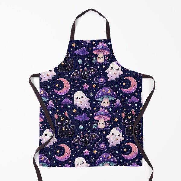Item preview, Cute Cosmic Cats Spooky Celestial Pattern designed and sold by Thai Vibe Studio.