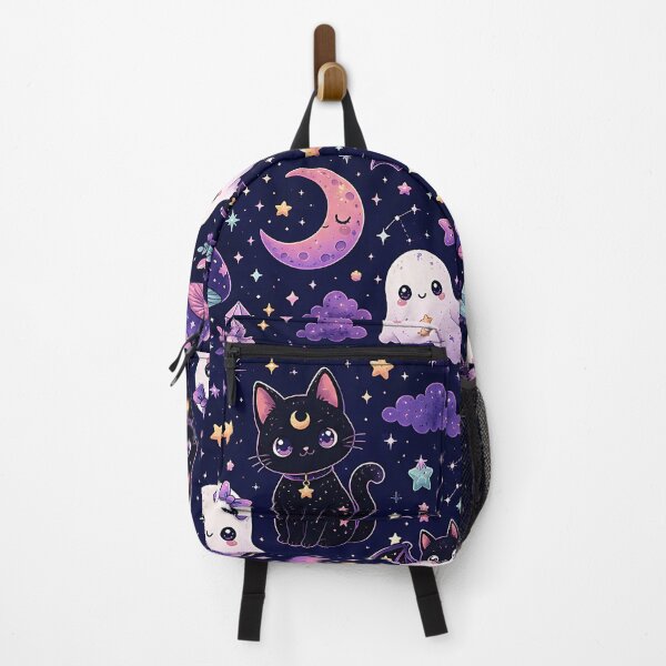 Item preview, Cute Cosmic Cats Spooky Celestial Pattern designed and sold by Thai Vibe Studio.