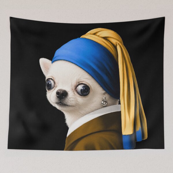 Item preview, Wide-Eyed Pup with a Pearl Earring designed and sold by AtlasMuseum.