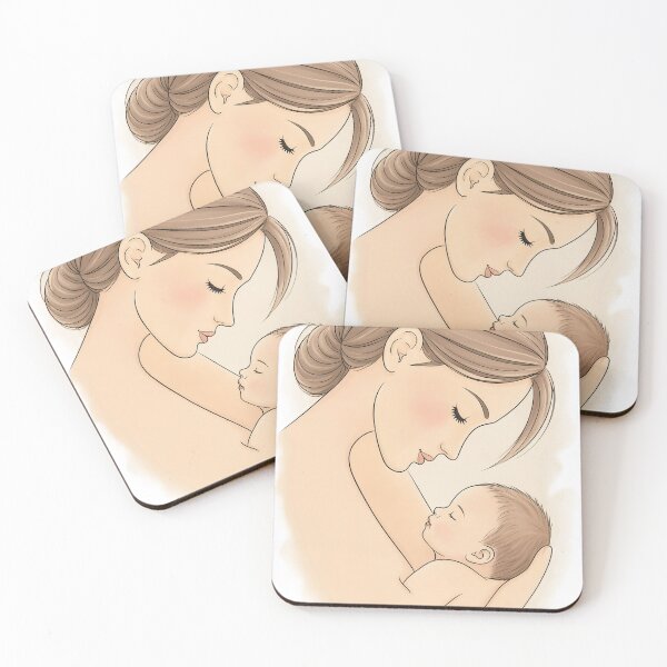 Item preview, Mother and Baby Love – Tender Motherhood Illustration designed and sold by Mido-artister.