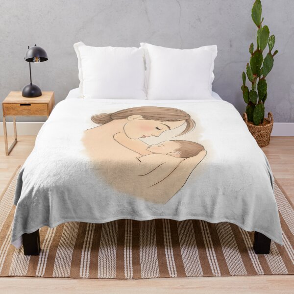 Item preview, Mother and Baby Love – Tender Motherhood Illustration designed and sold by Mido-artister.